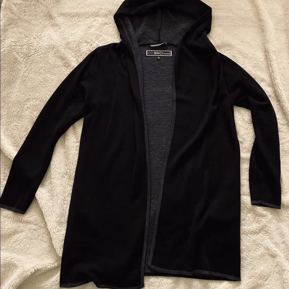 Blanc Noir hooded cardigan with pockets